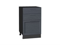 Шкаф нижний с 3-мя ящиками Сканди Graphite, Graphite Softwood, 500 В*Ш*Г 816*500*480, фасад МДФ  Graphite Softwood, корпус  Graphite ms2510VVT_41914