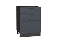 Шкаф нижний с 3-мя ящиками Сканди Graphite, Graphite Softwood, 600 В*Ш*Г 816*600*480, фасад МДФ  Graphite Softwood, корпус  Graphite ms2510VVT_41925