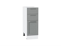 Шкаф нижний с 3-мя ящиками Сканди Белый, Grey Softwood, 300 В*Ш*Г 816*300*480, фасад МДФ  Grey Softwood, корпус  Белый ms2510VVT_41893