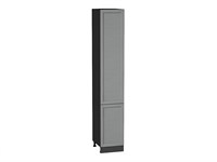 Шкаф пенал с 2-мя дверцами Сканди Graphite, Grey Softwood, 2340, 400 В*Ш*Г 2336*400*576, фасад МДФ  Grey Softwood, корпус  Graphite ms2510VVT_42310
