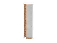 Шкаф пенал с 2-мя дверцами Сканди Дуб Вотан, Cappuccino Softwood, 2140, 400 В*Ш*Г 2132*400*576, фасад МДФ  Cappuccino Softwood, корпус  Дуб Вотан ms2510VVT_66157