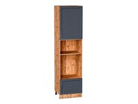 Шкаф пенал с 1-ой дверцей и ящиком под технику Сканди Дуб Вотан, Graphite Softwood, 2340 В*Ш*Г 2336*600*576, фасад МДФ  Graphite Softwood, корпус  Дуб Вотан ms2510VVT_66142