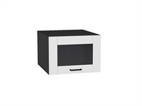 Шкаф верхний горизонтальный остекленный глубокий Лофт Graphite, Super White, 500 В*Ш*Г 358*500*576, фасад МДФ/Стекло  Super White, корпус  Graphite ms2510VVT_55131