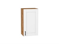 Шкаф верхний с 1-ой дверцей Лофт Дуб Вотан, Super White, 720, 400 В*Ш*Г 716*400*320, фасад МДФ  Super White, корпус  Дуб Вотан ms2510VVT_63170