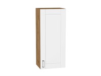 Шкаф верхний с 1-ой дверцей Лофт Дуб Вотан, White Silk, 920, 400 В*Ш*Г 920*400*320, фасад МДФ  White Silk, корпус  Дуб Вотан ms2510VVT_63166
