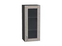 Шкаф верхний с 1-ой остекленной дверцей Лофт Graphite, Cappuccino Veralinga, 920, 400 В*Ш*Г 920*400*320, фасад МДФ/Стекло  Cappuccino Veralinga, корпус  Graphite ms2510VVT_40665