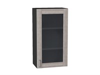Шкаф верхний с 1-ой остекленной дверцей Лофт Graphite, Cappuccino Veralinga, 920, 500 В*Ш*Г 920*500*320, фасад МДФ/Стекло  Cappuccino Veralinga, корпус  Graphite ms2510VVT_40672
