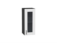 Шкаф верхний с 1-ой остекленной дверцей Лофт Graphite, Super White, 720, 300 В*Ш*Г 716*300*320, фасад МДФ/Стекло  Super White, корпус  Graphite ms2510VVT_55207