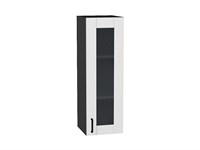 Шкаф верхний с 1-ой остекленной дверцей Лофт Graphite, Super White, 920, 300 В*Ш*Г 920*300*320, фасад МДФ/Стекло  Super White, корпус  Graphite ms2510VVT_55210