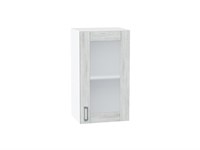 Шкаф верхний с 1-ой остекленной дверцей Лофт Белый, Nordic Oak, 720, 400 В*Ш*Г 716*400*320, фасад МДФ/Стекло  Nordic Oak, корпус  Белый ms2510VVT_35959