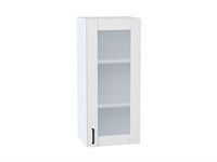 Шкаф верхний с 1-ой остекленной дверцей Лофт Белый, Super White, 920, 400 В*Ш*Г 920*400*320, фасад МДФ/Стекло  Super White, корпус  Белый ms2510VVT_55205
