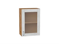 Шкаф верхний с 1-ой остекленной дверцей Лофт Дуб Вотан, Nordic Oak, 720, 500 В*Ш*Г 716*500*320, фасад МДФ/Стекло  Nordic Oak, корпус  Дуб Вотан ms2510VVT_63208