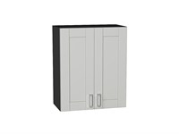 Шкаф верхний с 2-мя дверцами Лофт Graphite, Grey Silk, 720, 600 В*Ш*Г 716*600*320, фасад МДФ  Grey Silk, корпус  Graphite ms2510VVT_69634