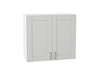 Шкаф верхний с 2-мя дверцами Лофт Белый, Grey Silk, 720, 800 В*Ш*Г 716*800*320, фасад МДФ  Grey Silk, корпус  Белый ms2510VVT_69627