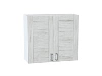 Шкаф верхний с 2-мя дверцами Лофт Белый, Nordic Oak, 720, 800 В*Ш*Г 716*800*320, фасад МДФ  Nordic Oak, корпус  Белый ms2510VVT_35973