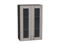 Шкаф верхний с 2-мя остекленными дверцами Лофт Graphite, Cappuccino Veralinga, 920, 600 В*Ш*Г 920*600*320, фасад МДФ/Стекло  Cappuccino Veralinga, корпус  Graphite ms2510VVT_40992
