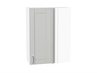 Шкаф верхний прямой угловой Лофт Белый, Grey Silk, 920 В*Ш*Г 920*700*345, фасад МДФ  Grey Silk, корпус  Белый ms2510VVT_69567
