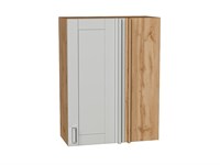 Шкаф верхний прямой угловой Лофт Дуб Вотан, Grey Silk, 920 В*Ш*Г 920*700*345, фасад МДФ  Grey Silk, корпус  Дуб Вотан ms2510VVT_69569