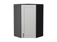 Шкаф верхний угловой Лофт Graphite, Grey Silk, 920 В*Ш*Г 920*600*600, фасад МДФ  Grey Silk, корпус  Graphite ms2510VVT_69661