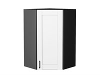Шкаф верхний угловой Лофт Graphite, Super White, 920 В*Ш*Г 920*600*600, фасад МДФ  Super White, корпус  Graphite ms2510VVT_55269
