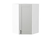Шкаф верхний угловой Лофт Белый, Grey Silk, 920 В*Ш*Г 920*600*600, фасад МДФ  Grey Silk, корпус  Белый ms2510VVT_69657