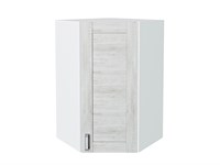Шкаф верхний угловой Лофт Белый, Nordic Oak, 920 В*Ш*Г 920*600*600, фасад МДФ  Nordic Oak, корпус  Белый ms2510VVT_40551