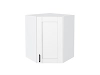 Шкаф верхний угловой Лофт Белый, Super White, 720 В*Ш*Г 716*600*600, фасад МДФ  Super White, корпус  Белый ms2510VVT_55266