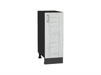 Шкаф нижний с 1-ой дверцей Лофт Graphite, Nordic Oak, 300 В*Ш*Г 816*300*480, фасад МДФ  Nordic Oak, корпус  Graphite ms2510VVT_36030