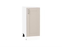 Шкаф нижний с 1-ой дверцей Лофт Белый, Cream Silk, 350 В*Ш*Г 816*350*480, фасад МДФ  Cream Silk, корпус  Белый ms2510VVT_71553