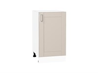 Шкаф нижний с 1-ой дверцей Лофт Белый, Cream Silk, 450 В*Ш*Г 816*450*480, фасад МДФ  Cream Silk, корпус  Белый ms2510VVT_71555