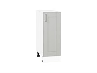 Шкаф нижний с 1-ой дверцей Лофт Белый, Grey Silk, 300 В*Ш*Г 816*300*480, фасад МДФ  Grey Silk, корпус  Белый ms2510VVT_69687