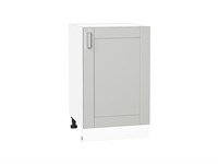 Шкаф нижний с 1-ой дверцей Лофт Белый, Grey Silk, 500 В*Ш*Г 816*500*480, фасад МДФ  Grey Silk, корпус  Белый ms2510VVT_69691