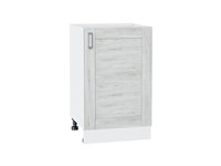 Шкаф нижний с 1-ой дверцей Лофт Белый, Nordic Oak, 500 В*Ш*Г 816*500*480, фасад МДФ  Nordic Oak, корпус  Белый ms2510VVT_39811