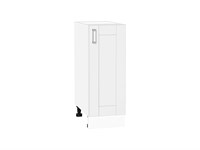 Шкаф нижний с 1-ой дверцей Лофт Белый, White Silk, 300 В*Ш*Г 816*300*480, фасад МДФ  White Silk, корпус  Белый ms2510VVT_60082