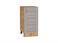 Шкаф нижний с 1-ой дверцей Лофт Дуб Вотан, Cappuccino Veralinga, 400 В*Ш*Г 816*400*480, фасад МДФ  Cappuccino Veralinga, корпус  Дуб Вотан ms2510VVT_63362