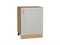 Шкаф нижний с 1-ой дверцей Лофт Дуб Вотан, Grey Silk, 600 В*Ш*Г 816*600*480, фасад МДФ  Grey Silk, корпус  Дуб Вотан ms2510VVT_69699