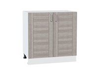 Шкаф нижний с 2-мя дверцами Лофт Белый, Cappuccino Veralinga, 800 В*Ш*Г 816*800*480, фасад МДФ  Cappuccino Veralinga, корпус  Белый ms2510VVT_36048