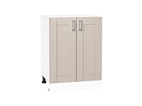 Шкаф нижний с 2-мя дверцами Лофт Белый, Cream Silk, 600 В*Ш*Г 816*600*480, фасад МДФ  Cream Silk, корпус  Белый ms2510VVT_71574