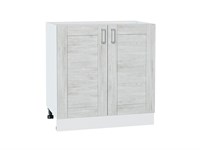 Шкаф нижний с 2-мя дверцами Лофт Белый, Nordic Oak, 800 В*Ш*Г 816*800*480, фасад МДФ  Nordic Oak, корпус  Белый ms2510VVT_36050
