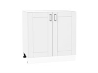 Шкаф нижний с 2-мя дверцами Лофт Белый, White Silk, 800 В*Ш*Г 816*800*480, фасад МДФ  White Silk, корпус  Белый ms2510VVT_60097