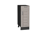 Шкаф нижний с 1-ой дверцей и ящиком Лофт Graphite, Cappuccino Veralinga, 300 В*Ш*Г 816*300*480, фасад МДФ  Cappuccino Veralinga, корпус  Graphite ms2510VVT_36014
