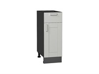 Шкаф нижний с 1-ой дверцей и ящиком Лофт Graphite, Grey Silk, 300 В*Ш*Г 816*300*480, фасад МДФ  Grey Silk, корпус  Graphite ms2510VVT_69683