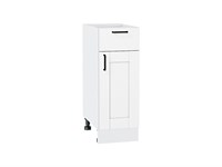 Шкаф нижний с 1-ой дверцей и ящиком Лофт Белый, Super White, 300 В*Ш*Г 816*300*480, фасад МДФ  Super White, корпус  Белый ms2510VVT_55294