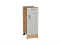 Шкаф нижний с 1-ой дверцей и ящиком Лофт Дуб Вотан, Grey Silk, 300 В*Ш*Г 816*300*480, фасад МДФ  Grey Silk, корпус  Дуб Вотан ms2510VVT_69680