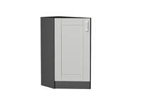 Шкаф нижний торцевой Лофт Graphite, Grey Silk В*Ш*Г 816*296*554, фасад МДФ  Grey Silk, корпус  Graphite ms2510VVT_69736
