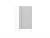 Шкаф нижний торцевой Лофт Белый, Grey Silk В*Ш*Г 816*296*554, фасад МДФ  Grey Silk, корпус  Белый ms2510VVT_69734