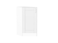 Шкаф нижний торцевой Лофт Белый, White Silk В*Ш*Г 816*296*554, фасад МДФ  White Silk, корпус  Белый ms2510VVT_60100