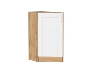 Шкаф нижний торцевой Лофт Дуб Вотан, White Silk В*Ш*Г 816*296*554, фасад МДФ  White Silk, корпус  Дуб Вотан ms2510VVT_63402