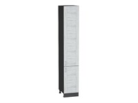 Шкаф пенал с 2-мя дверцами Лофт Graphite, Nordic Oak, 2340, 400 В*Ш*Г 2336*400*576, фасад МДФ  Nordic Oak, корпус  Graphite ms2510VVT_42361