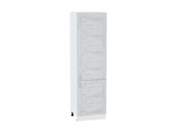 Шкаф пенал с 2-мя дверцами Лофт Белый, Nordic Oak, 2140, 600 В*Ш*Г 2132*600*576, фасад МДФ  Nordic Oak, корпус  Белый ms2510VVT_39832